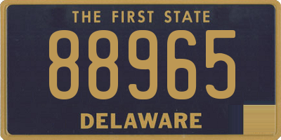 DE license plate 88965