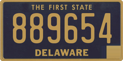 DE license plate 889654