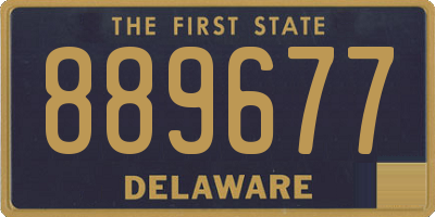 DE license plate 889677