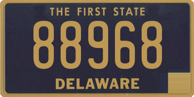 DE license plate 88968