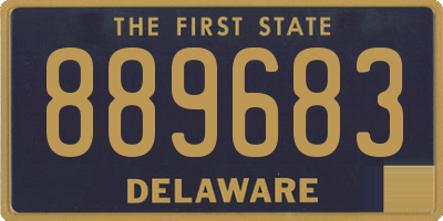 DE license plate 889683
