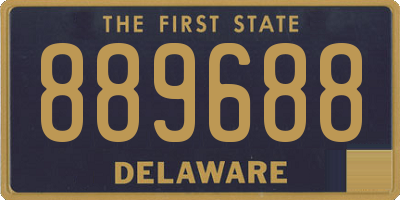 DE license plate 889688