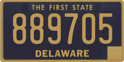 DE license plate 889705