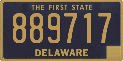 DE license plate 889717