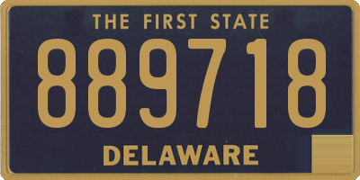 DE license plate 889718