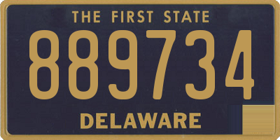 DE license plate 889734