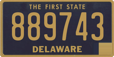 DE license plate 889743