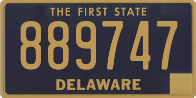 DE license plate 889747