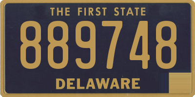 DE license plate 889748