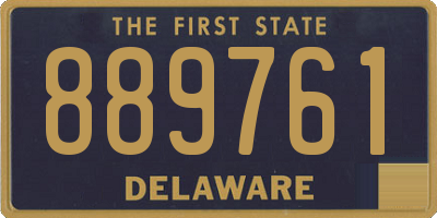 DE license plate 889761