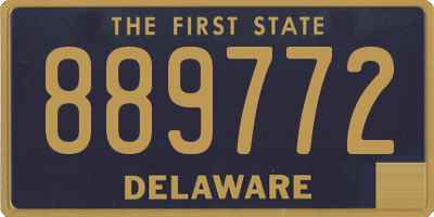 DE license plate 889772