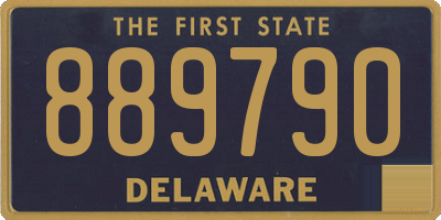 DE license plate 889790
