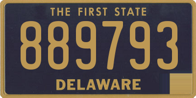 DE license plate 889793