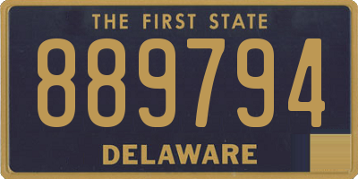 DE license plate 889794