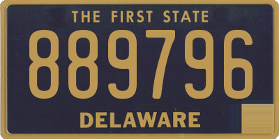 DE license plate 889796