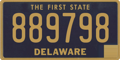 DE license plate 889798