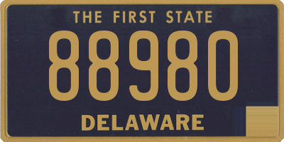 DE license plate 88980