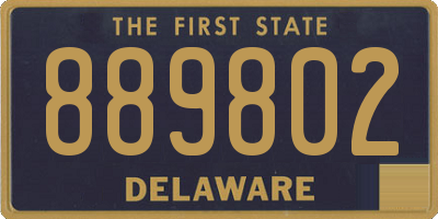 DE license plate 889802