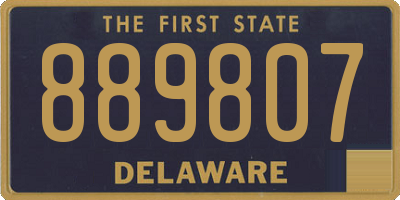 DE license plate 889807