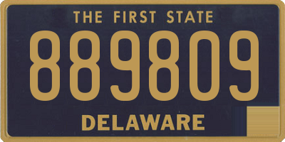 DE license plate 889809