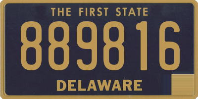 DE license plate 889816