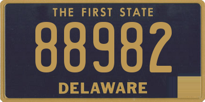 DE license plate 88982
