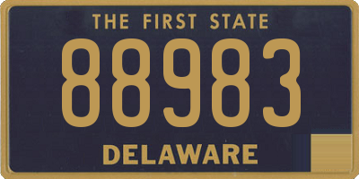 DE license plate 88983