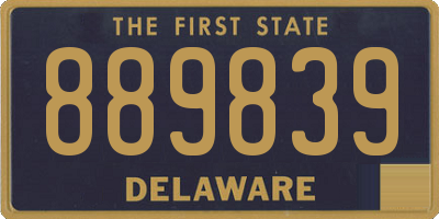 DE license plate 889839