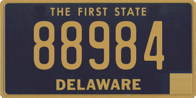 DE license plate 88984