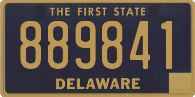 DE license plate 889841