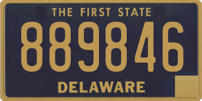 DE license plate 889846