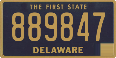 DE license plate 889847