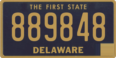 DE license plate 889848
