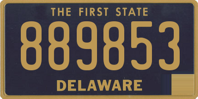 DE license plate 889853