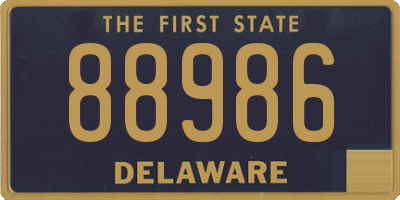 DE license plate 88986