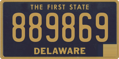 DE license plate 889869