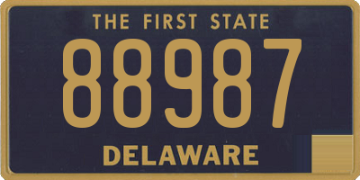 DE license plate 88987