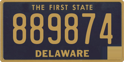 DE license plate 889874