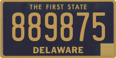DE license plate 889875