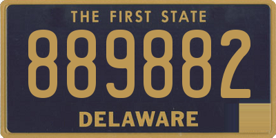 DE license plate 889882