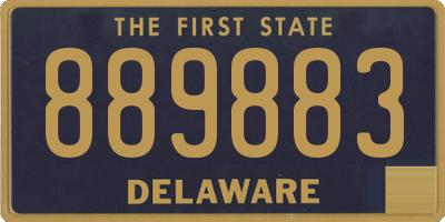 DE license plate 889883