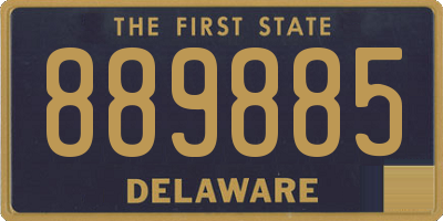 DE license plate 889885
