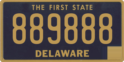 DE license plate 889888