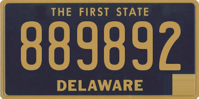 DE license plate 889892