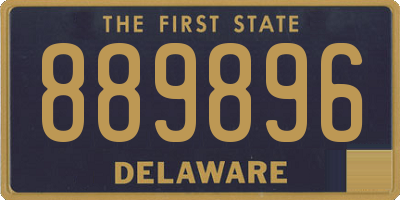 DE license plate 889896