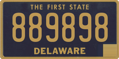 DE license plate 889898
