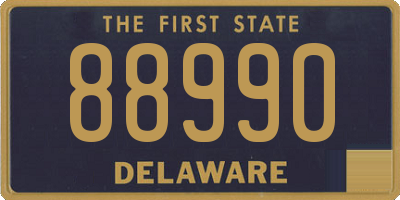 DE license plate 88990
