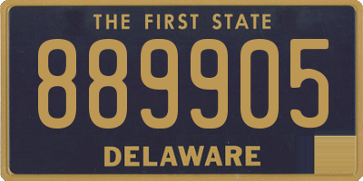 DE license plate 889905