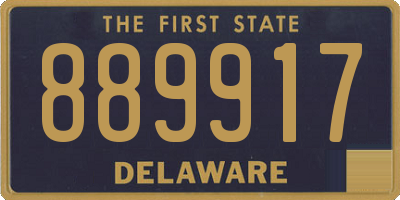DE license plate 889917