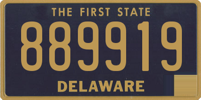 DE license plate 889919